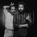 06-09-1982  Cheech & Chong Richard Marin and Tommy Chong alias Cheech & Chong at studio in Amsterdam, September 06, 1982.

[keywords]Posed, Black & White Image[/keywords]